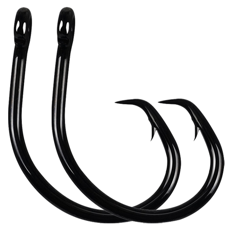 Fishing Hook Assortment - Kreishaken 3X Stark Salzwasser-In-Line-Angelhaken Schwarz Hochkohlenstoffstahl