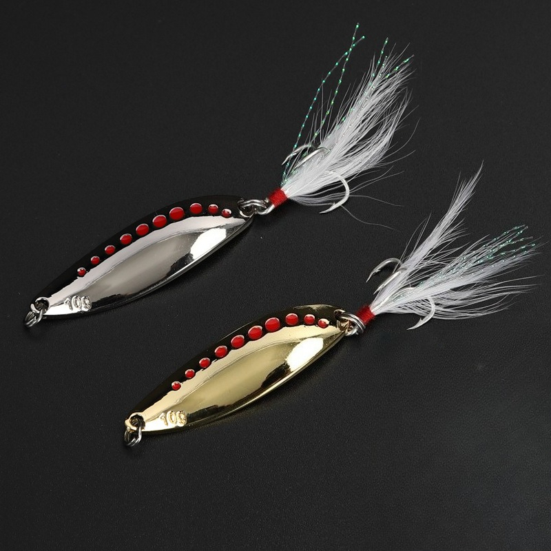 Fishing Hook Treble - 1 Stück 5 g-20 g Metall-Spinner-Löffel-Federhaken,