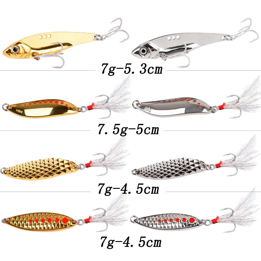 8 Teile/satz Locken Metall Spi – Fishing Hook Treble Bewertung und Preis