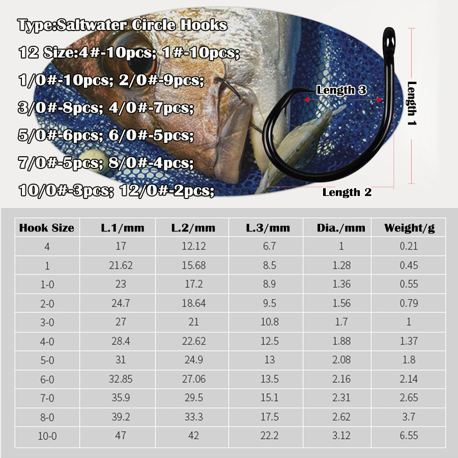 Kreishaken 3X Stark Salzwasser – Fishing Hook Assortment Bewertung und Preis